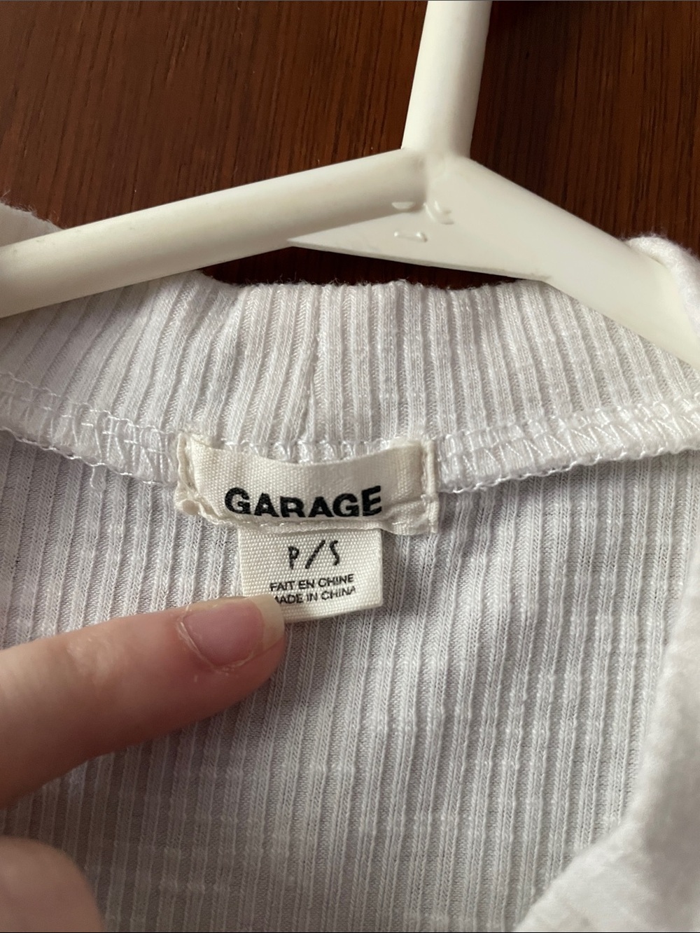 Garage White Ribbed Lace-Up Tank Top - Picture 3 of 3